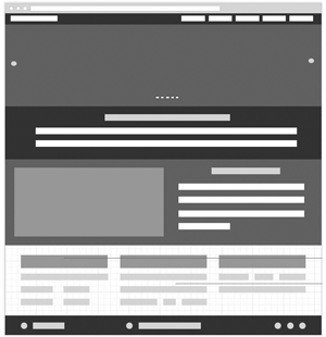 Desktop Size Home Wireframe